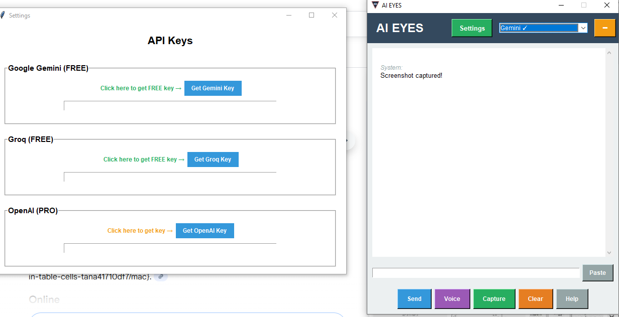 AI Eyes - Screenshot 2 showing product features and functionality