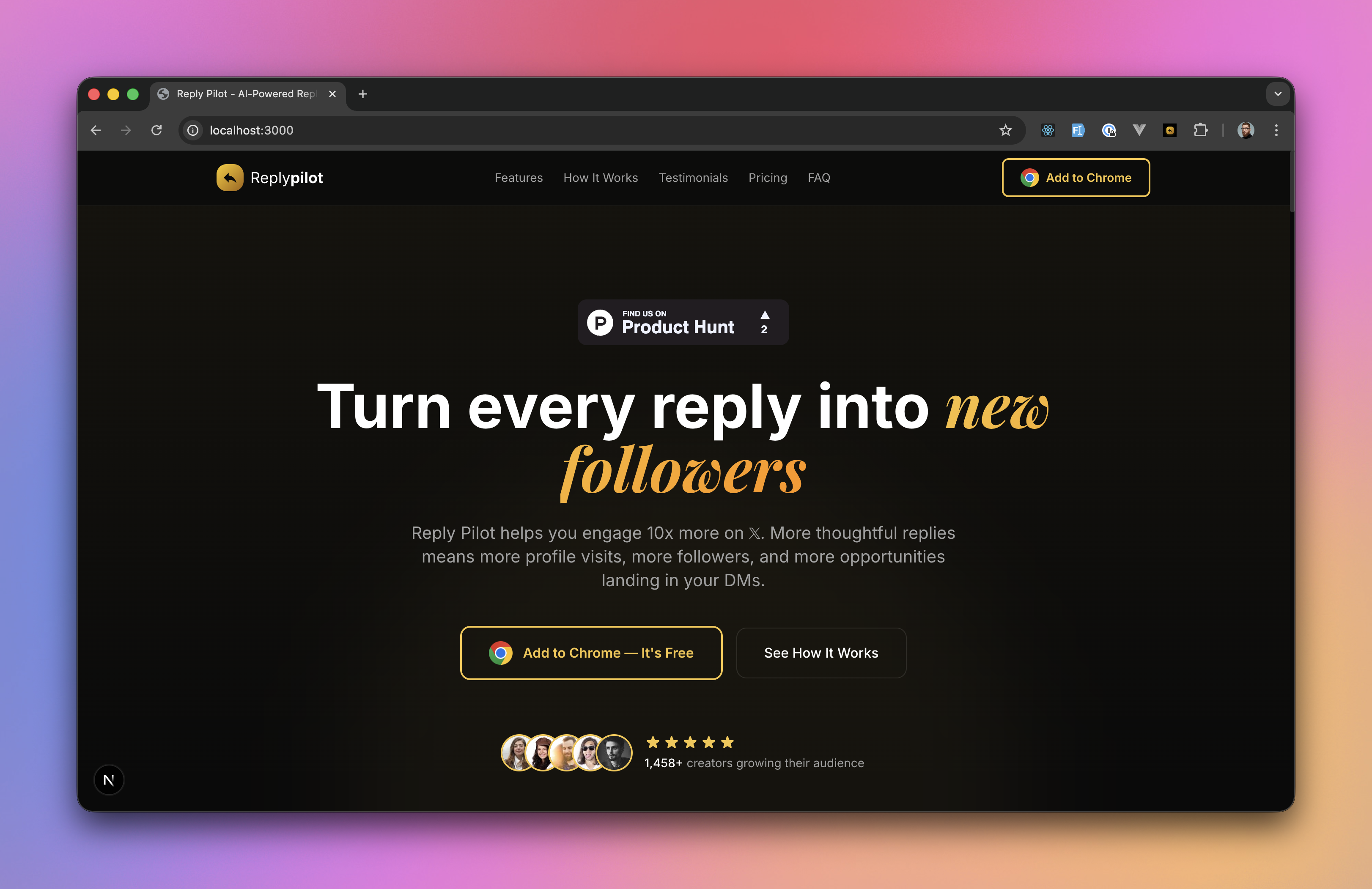 Replypilot  - Main product screenshot demonstrating key features and user interface