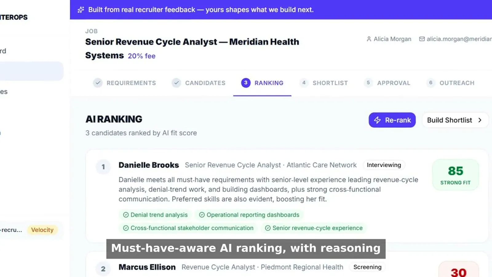 RecruiterOps screenshot 1 (video preview)