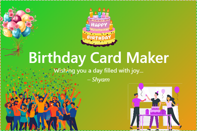 Mídia 2 de Fabricante de cartões de aniversário - Crie cartões de aniversário personalizados com sua própria mensagem