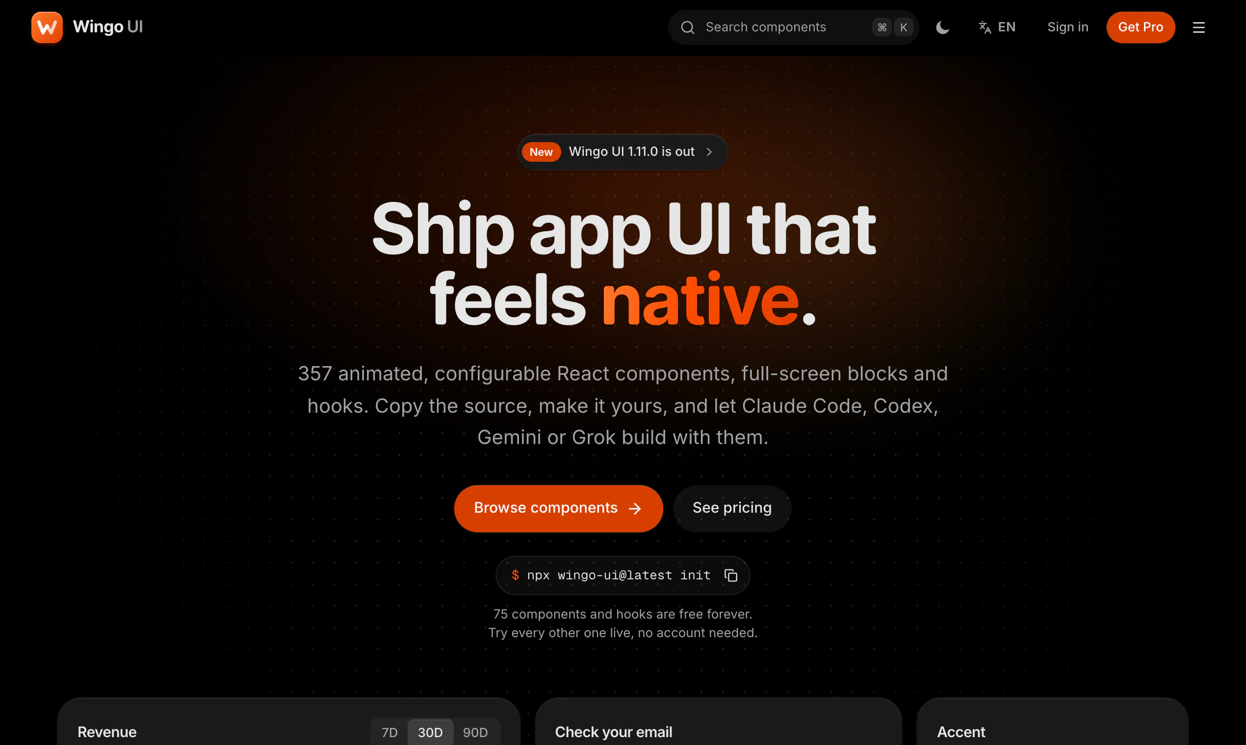 Wingo UI gallery image