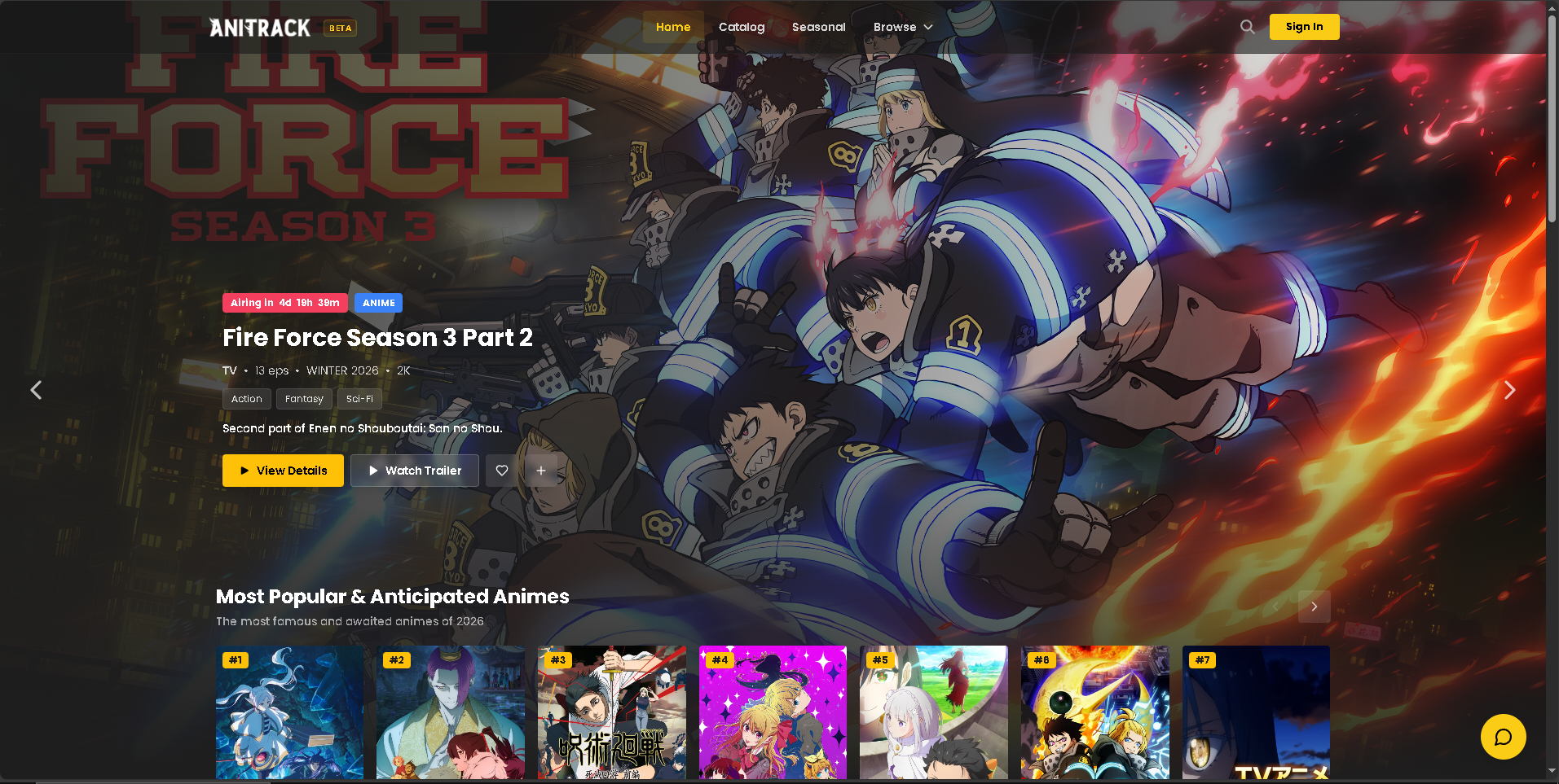 AniTrack - Main product screenshot demonstrating key features and user interface
