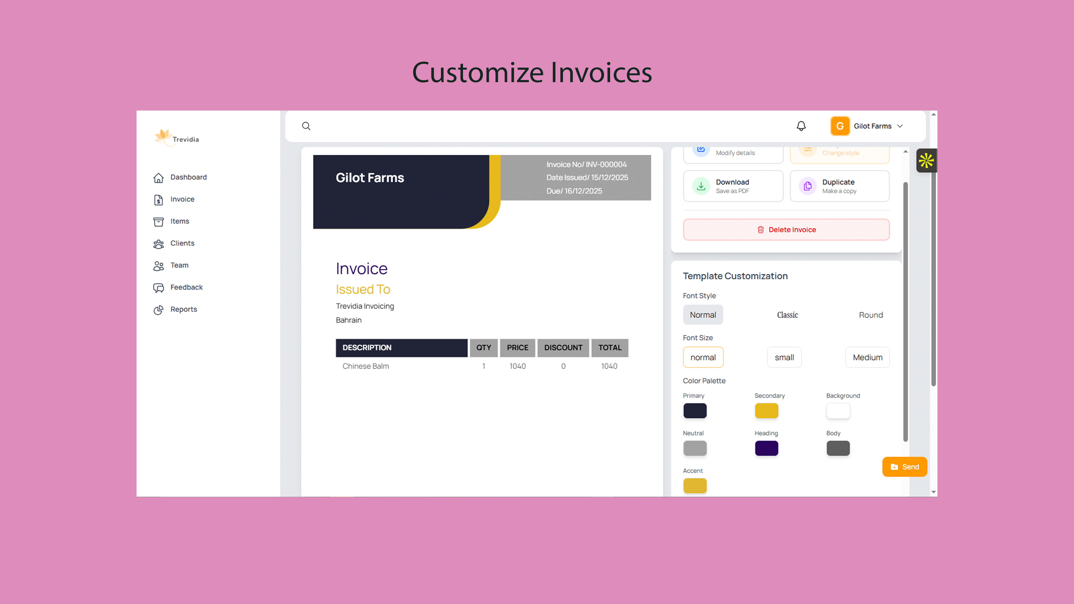 Trevidia - Main product screenshot demonstrating key features and user interface