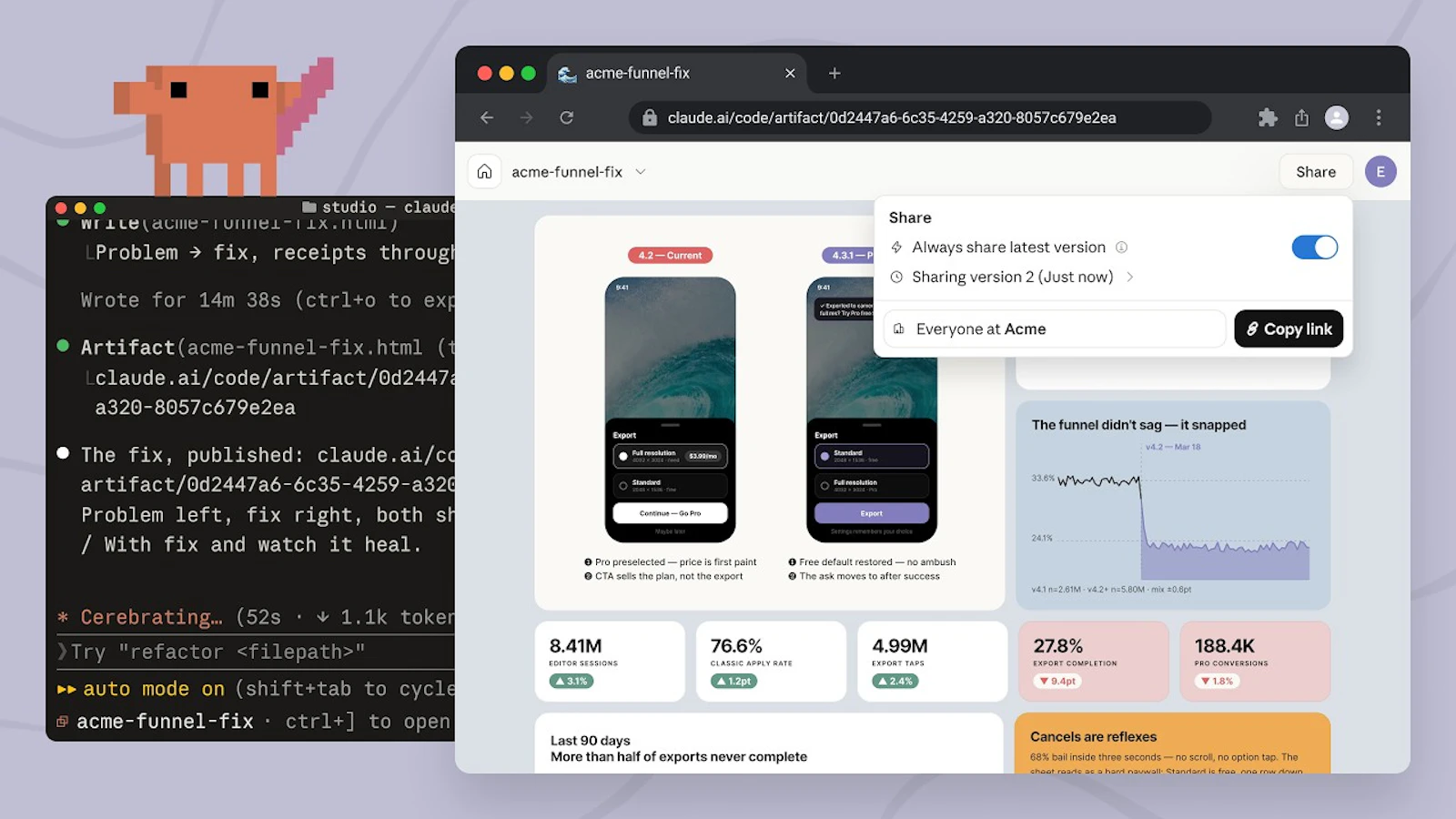 Claude Code Artifacts screenshot 1 (video preview)