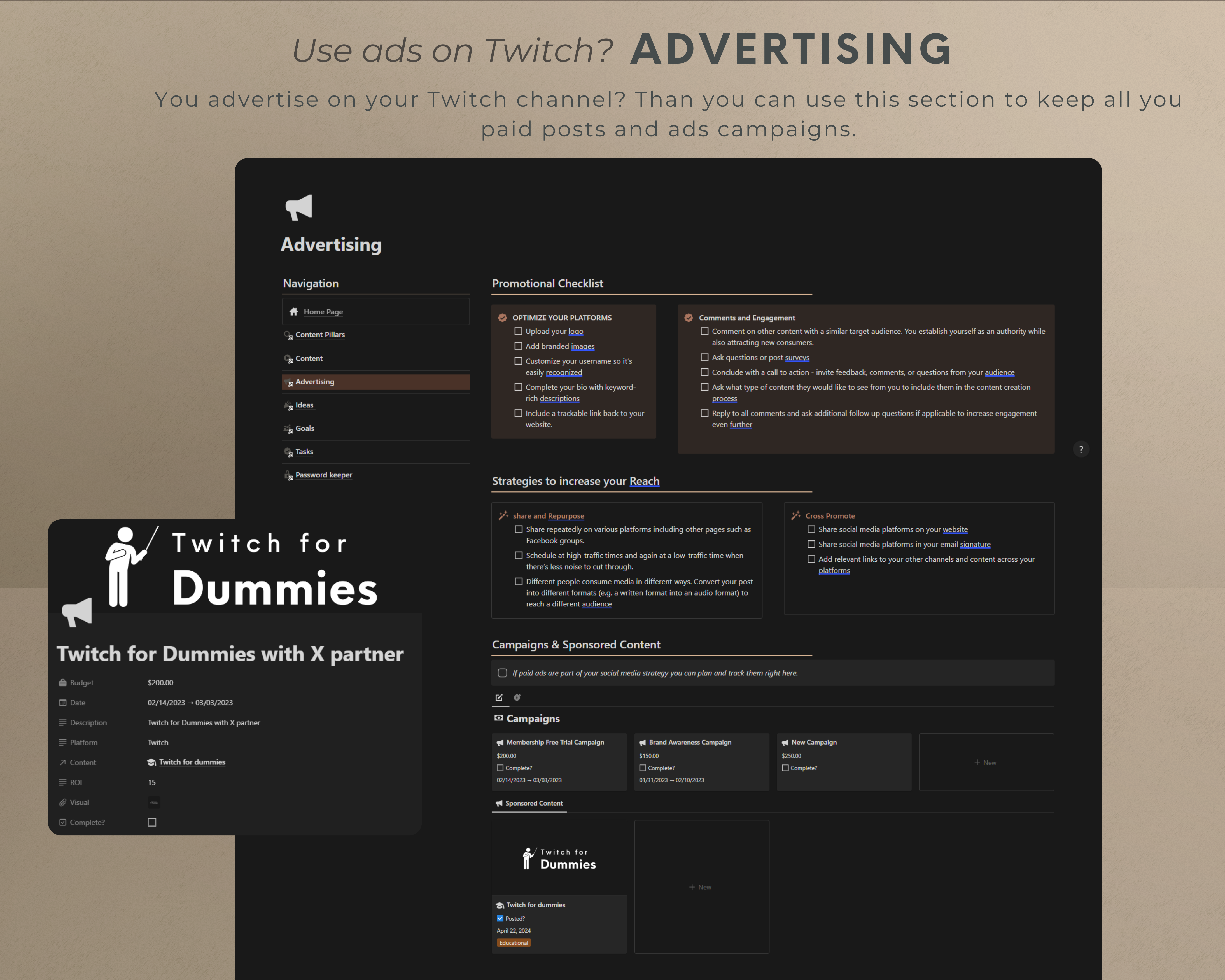 Twitch Content Planner - เทมเพลตความคิด - เป็นโซลูชันแบบครบวงจรสำหรับการจัดการเนื้อหา Twitch ของคุณ media 5