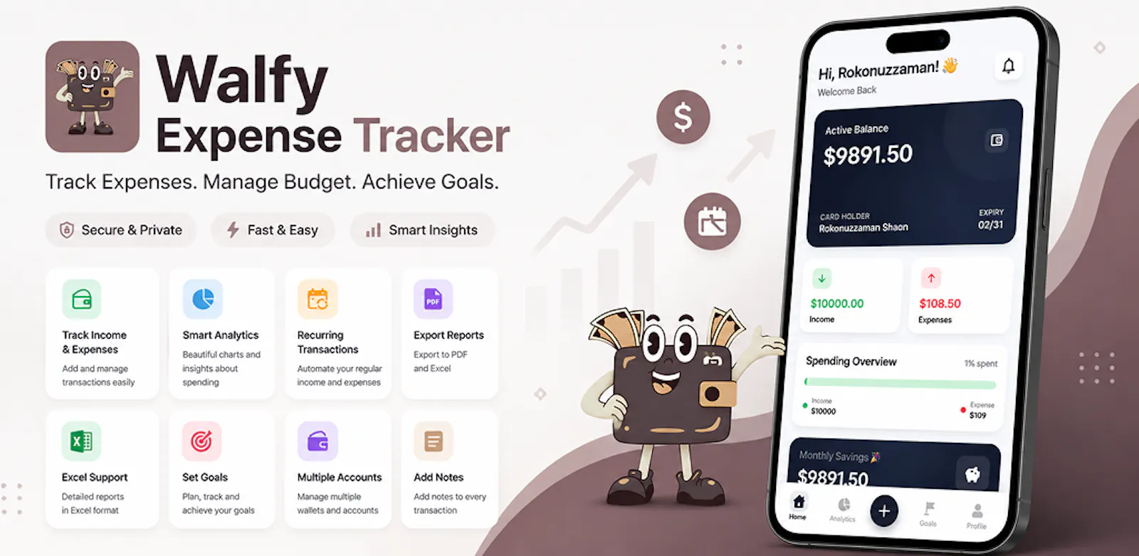 Walfy-Expense Tracker screenshot 2