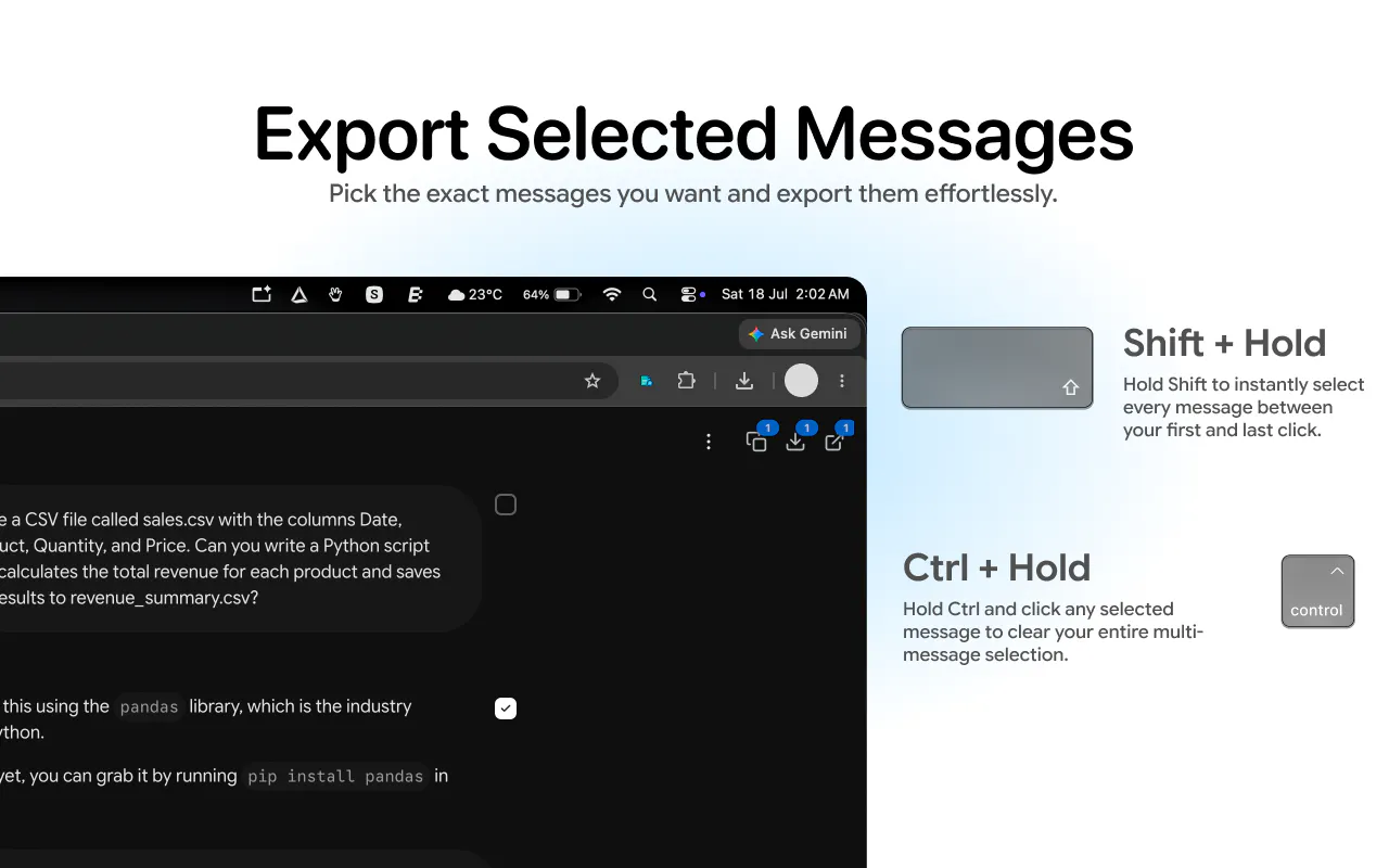 ConvoVault : AI Chat Exporter gallery image