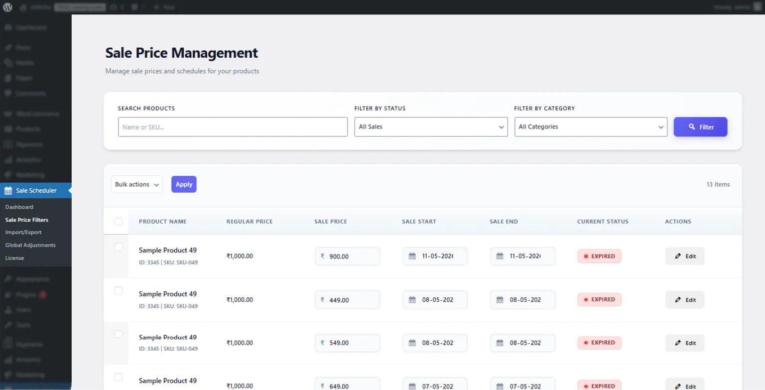 Smart Sale Scheduler for WooCommerce gallery image