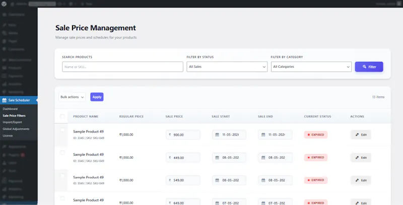 Smart Sale Scheduler for WooCommerce screenshot 3