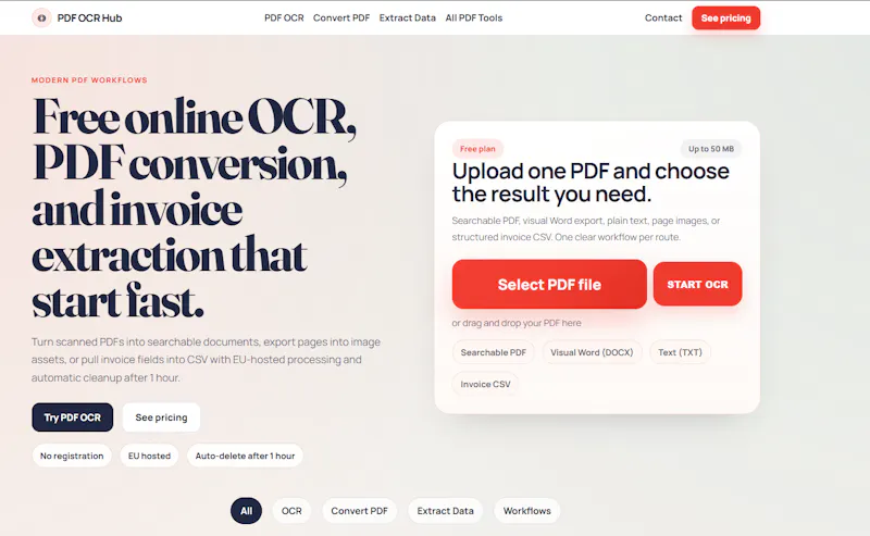 PDF OCR Hub screenshot 2
