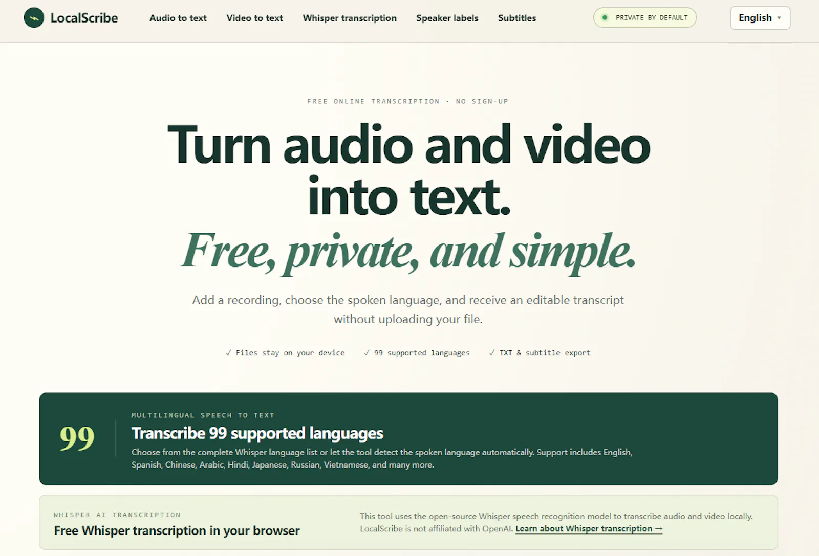 LocalScribe screenshot 1