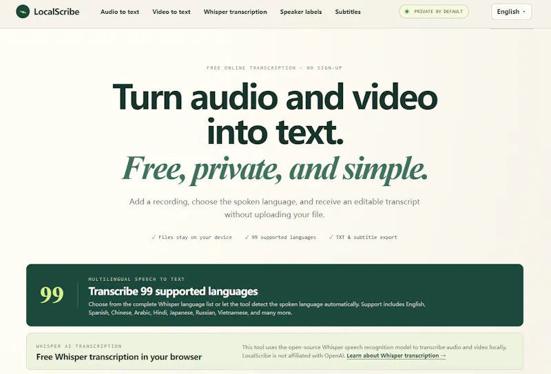 LocalScribe screenshot 1