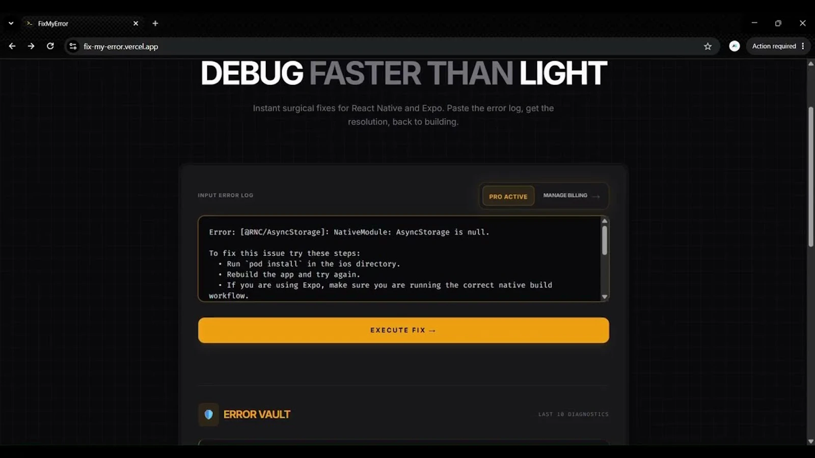 FixMyError screenshot 1 (video preview)
