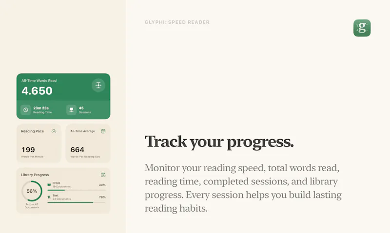 Glyphi: Speed Reader screenshot 6