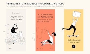 Tall People Illustrations gallery image