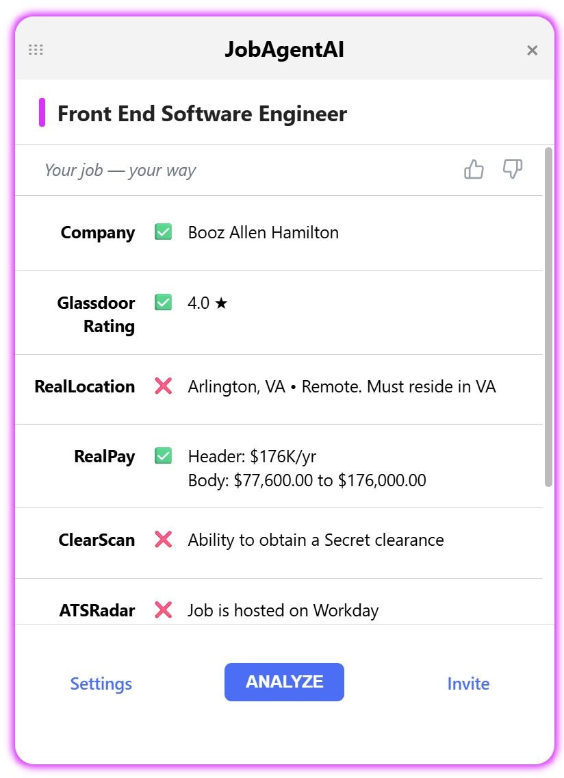 JobAgentAI - Main product screenshot demonstrating key features and user interface