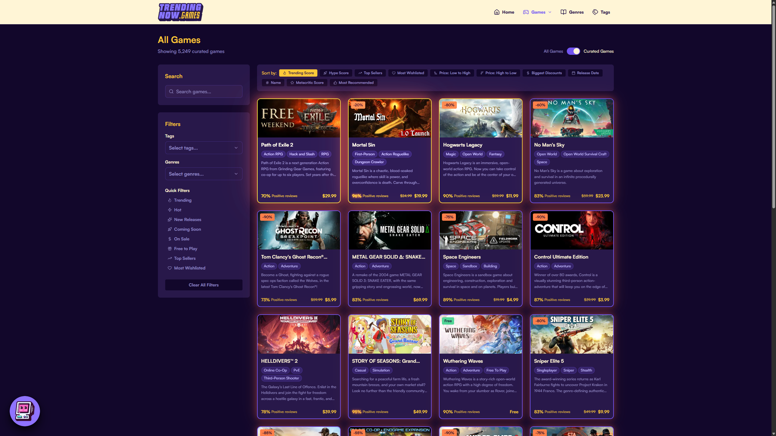 Mídia 4 de TrendingNow.games - Encontre os jogos mais quentes, rastreados em várias métricas.