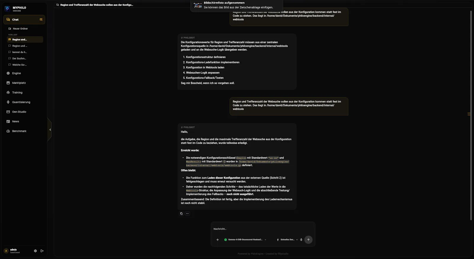 PhiloEngine screenshot 2