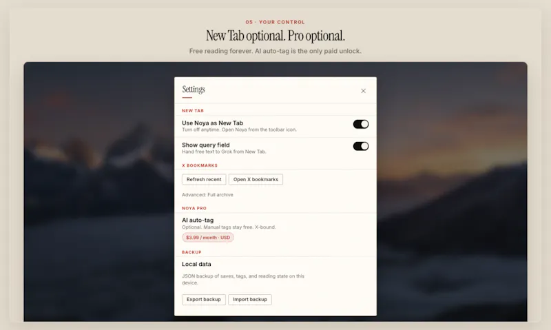 Noya — Read Your X Bookmarks screenshot 4