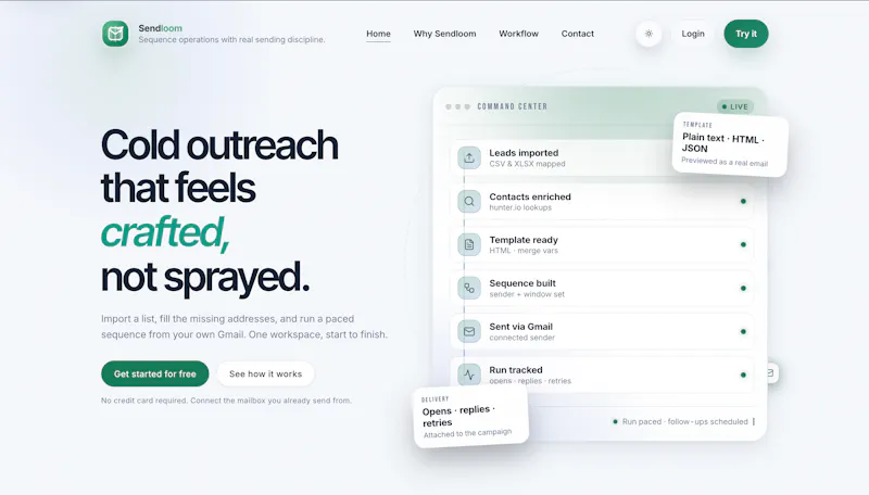 Sendloom screenshot 1