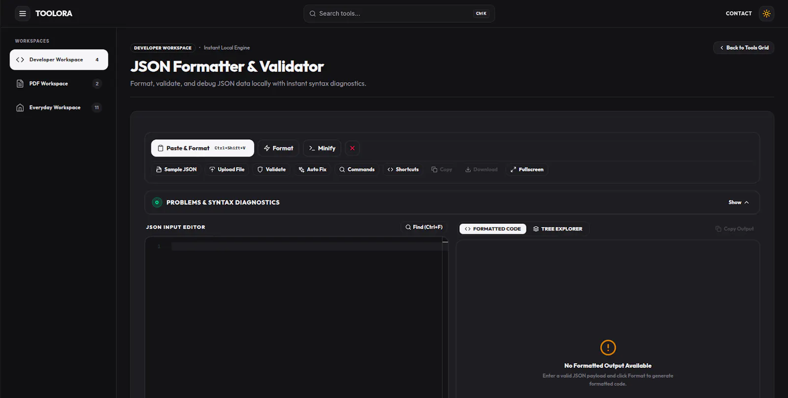 Toolora screenshot 1