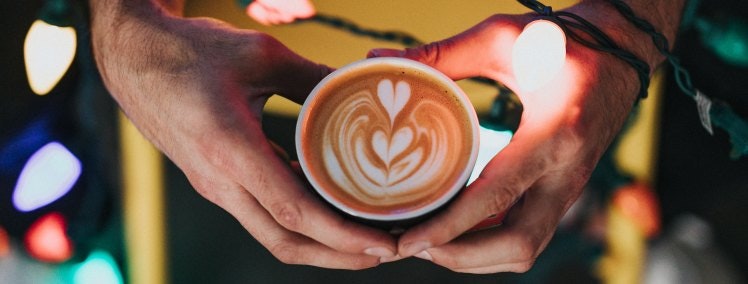 coffee and doughnuts at Holey Brewed