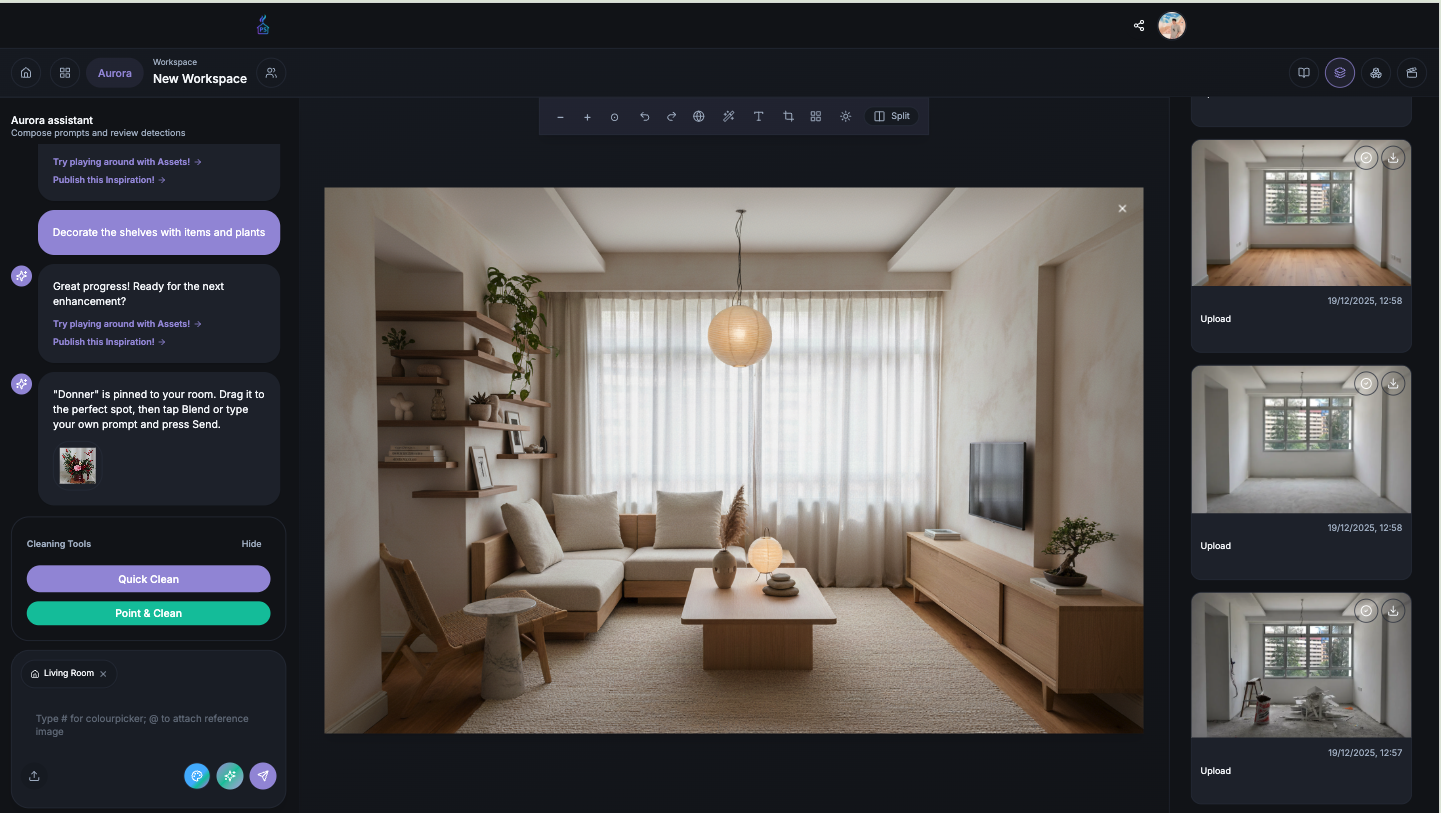 PropStaging.app - Main product screenshot demonstrating key features and user interface