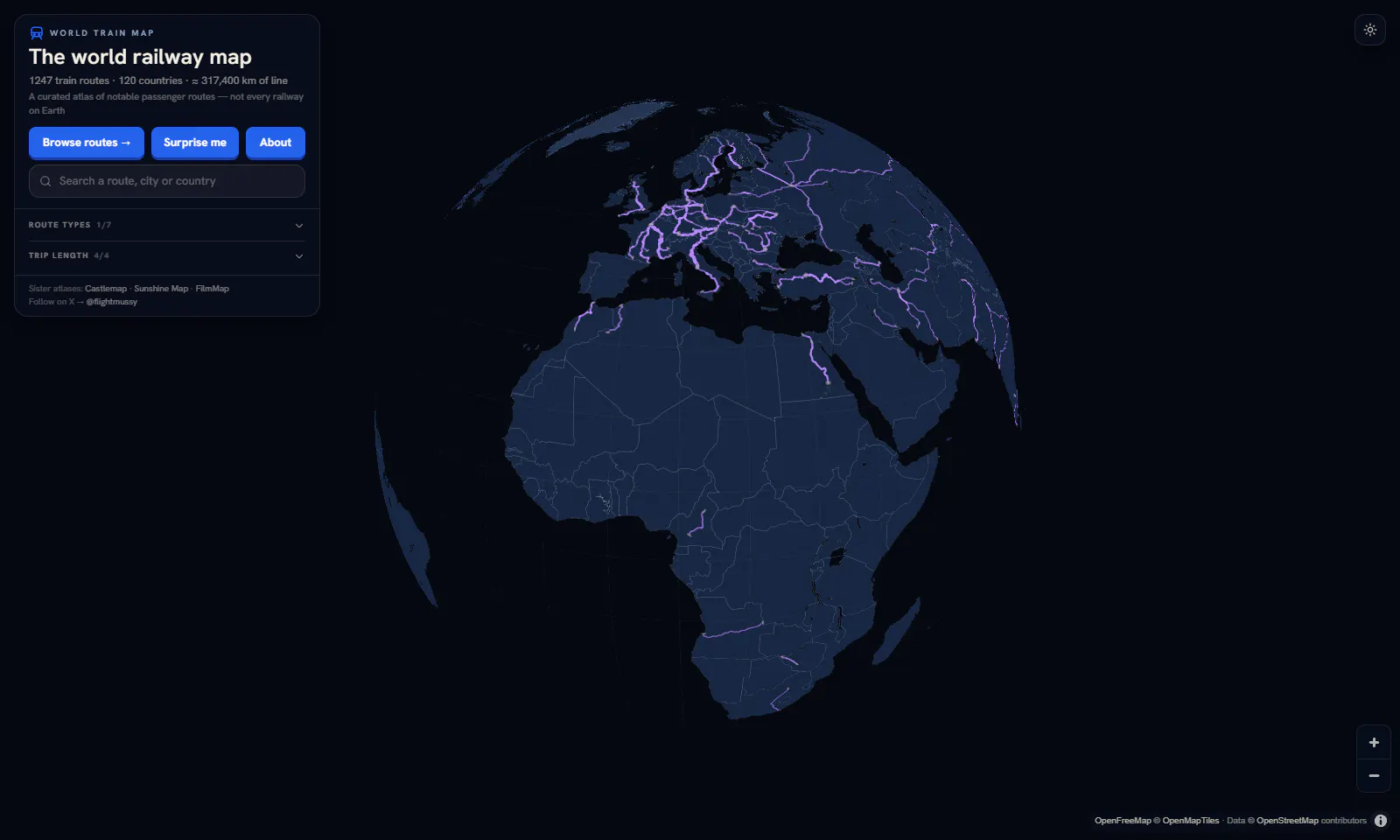 World Train Map gallery image