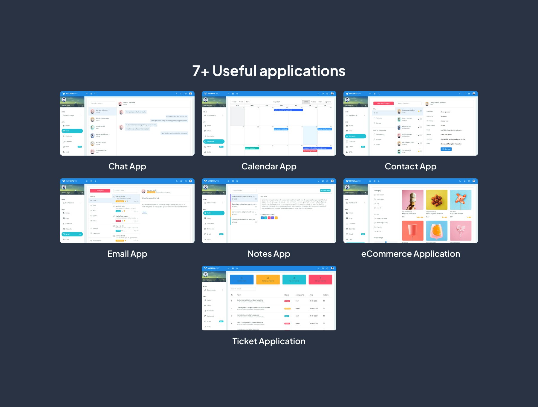 MaterialPro React Admin Template gallery image