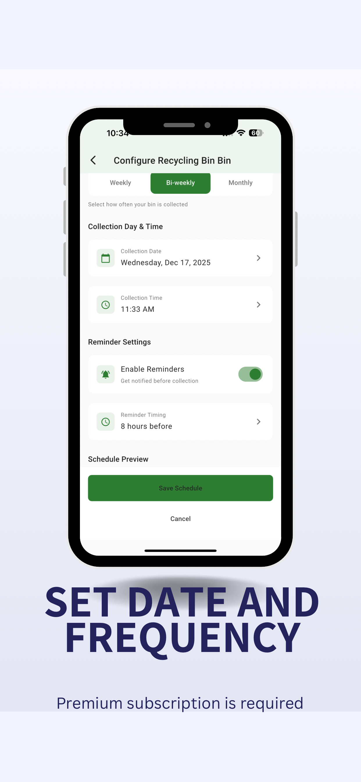 Take my bin - Main product screenshot demonstrating key features and user interface