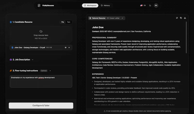 FixMyResume screenshot 3