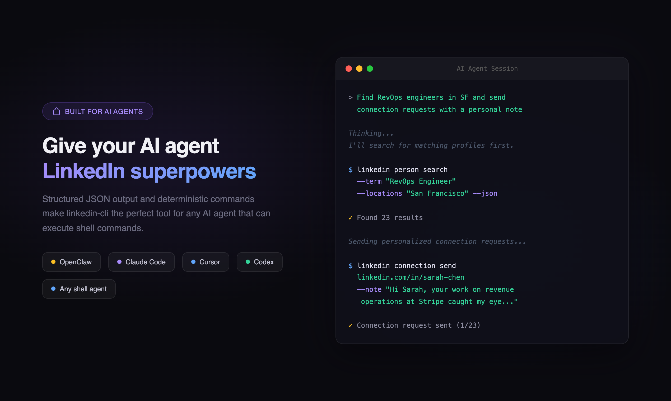 LinkedIn CLI gallery image