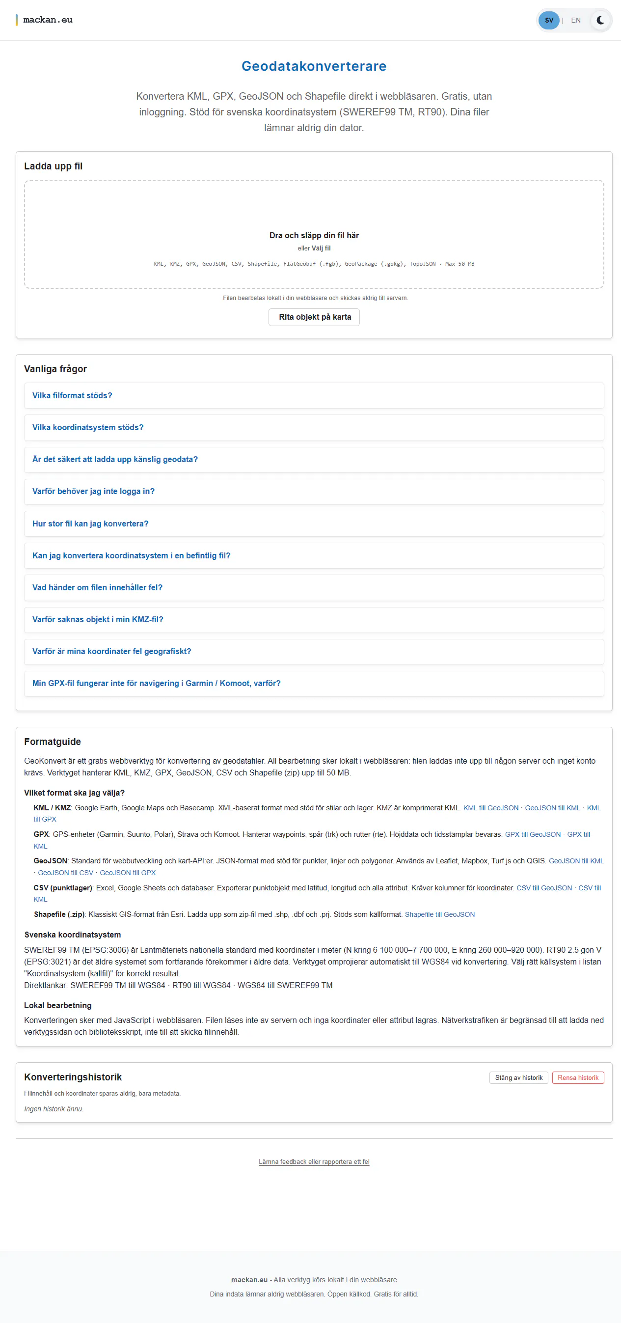GeoConvert: geodata file converter gallery image