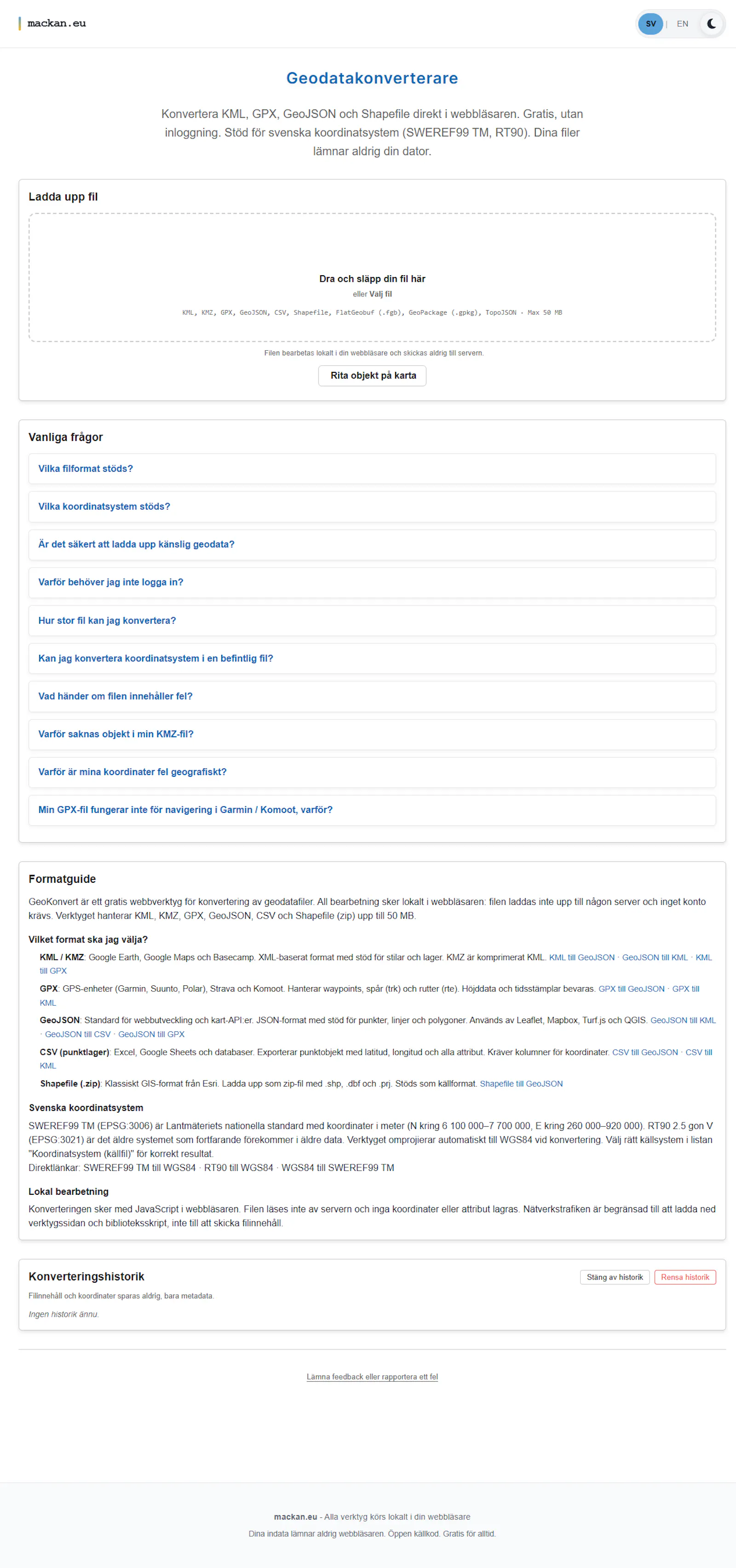 GeoConvert: geodata file converter screenshot 3