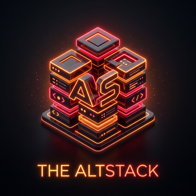 The AltStack - Product Hunt launch logo and brand identity