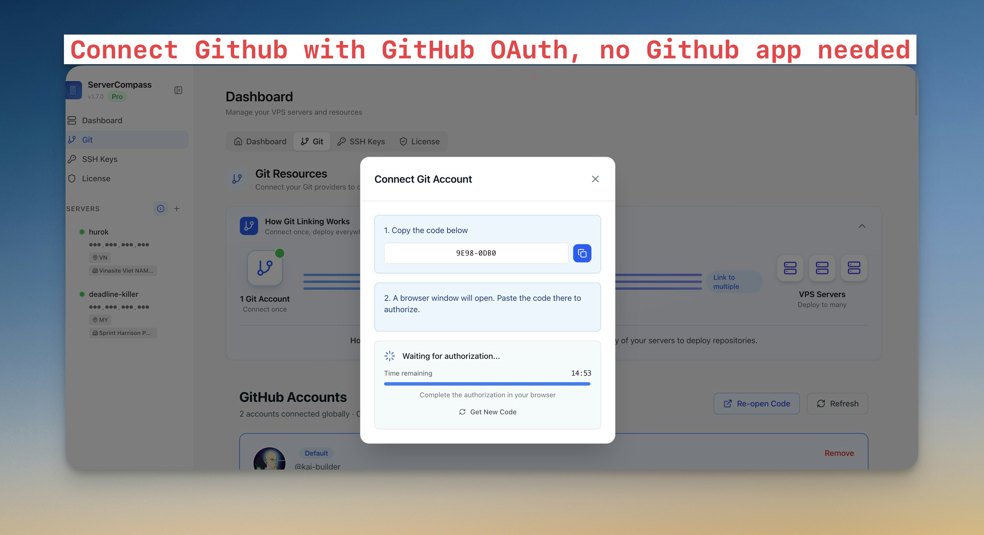 Server Compass  - Screenshot 3 showing product features and functionality