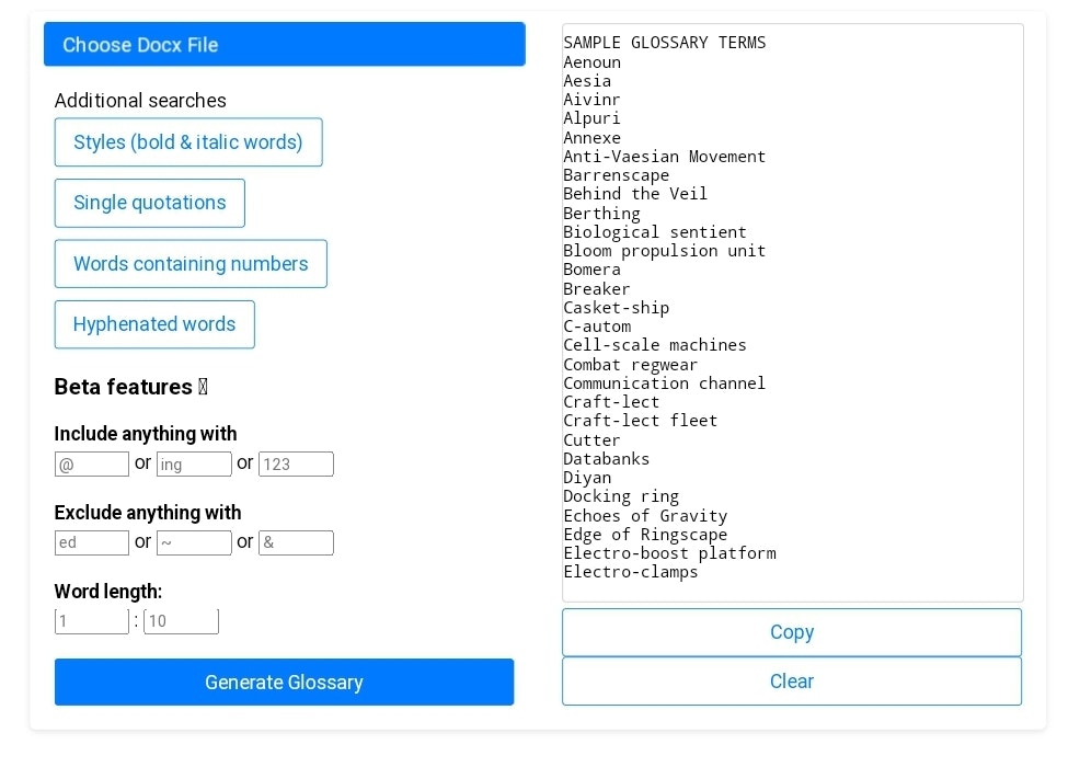 Glossary Generator media 1