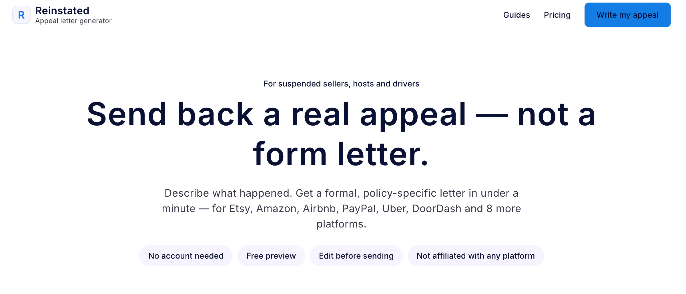 Reinstated: Etsy & Airbnb Appeals gallery image