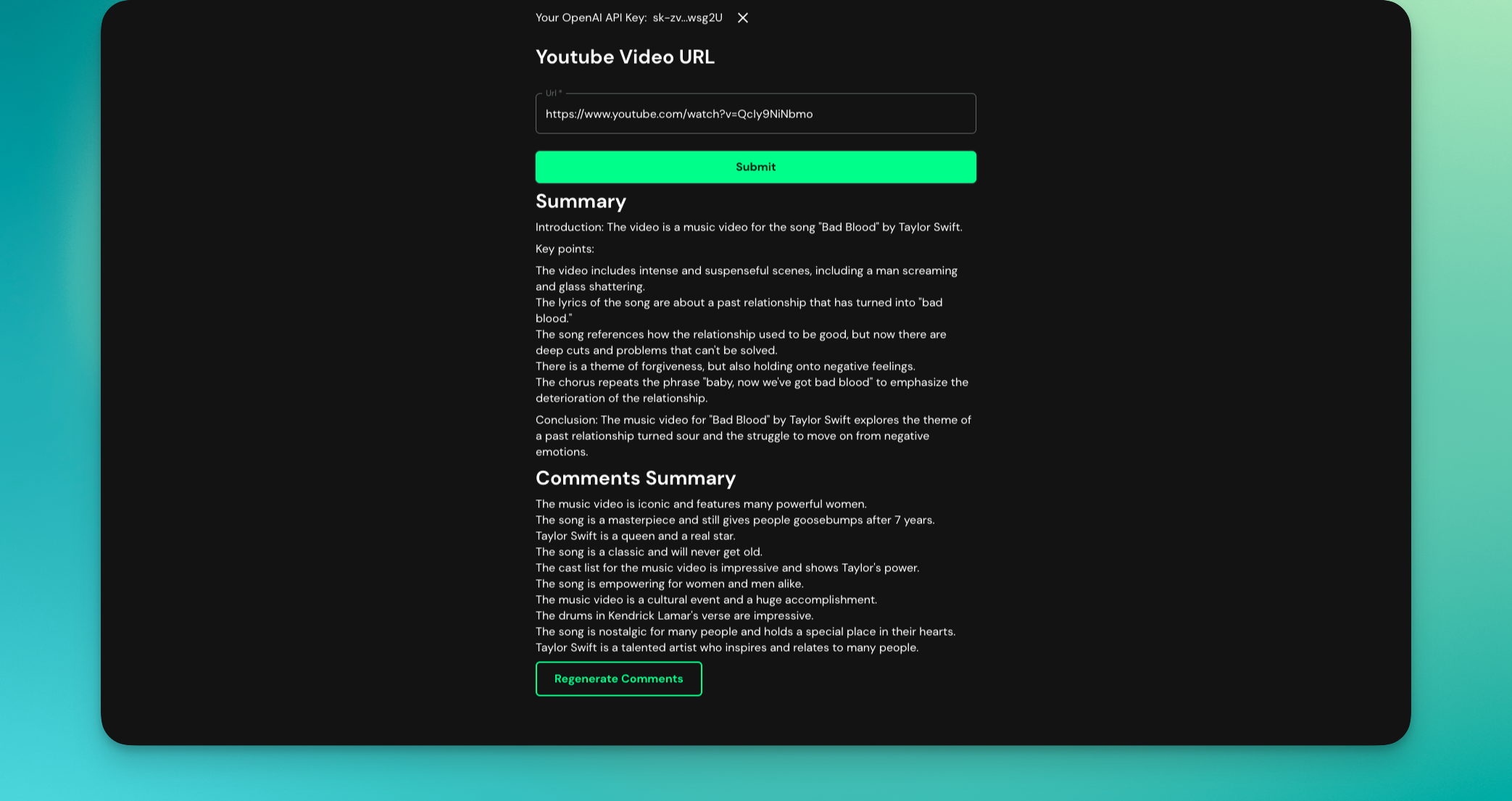 VideoMind: 1-Click YouTube Summary - Get Quick Summaries from Youtube Videos and Comments media 3