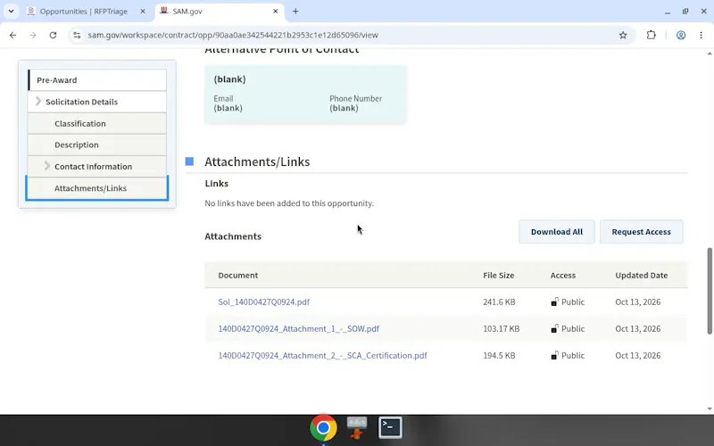 RFPTriage screenshot 3