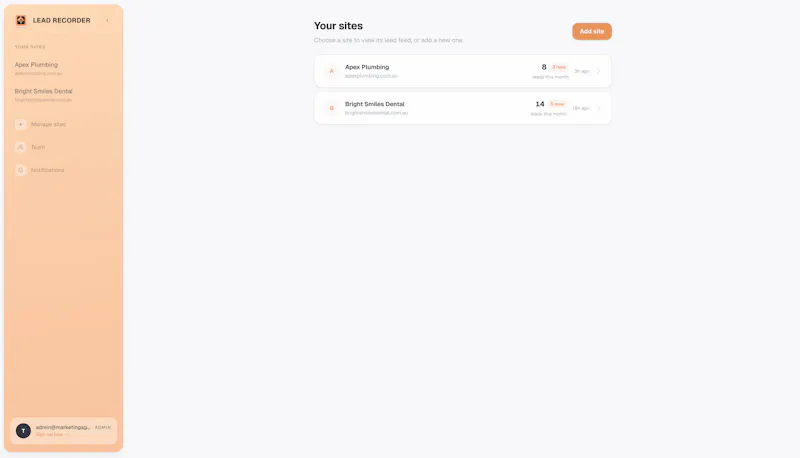 Lead Recorder screenshot 4