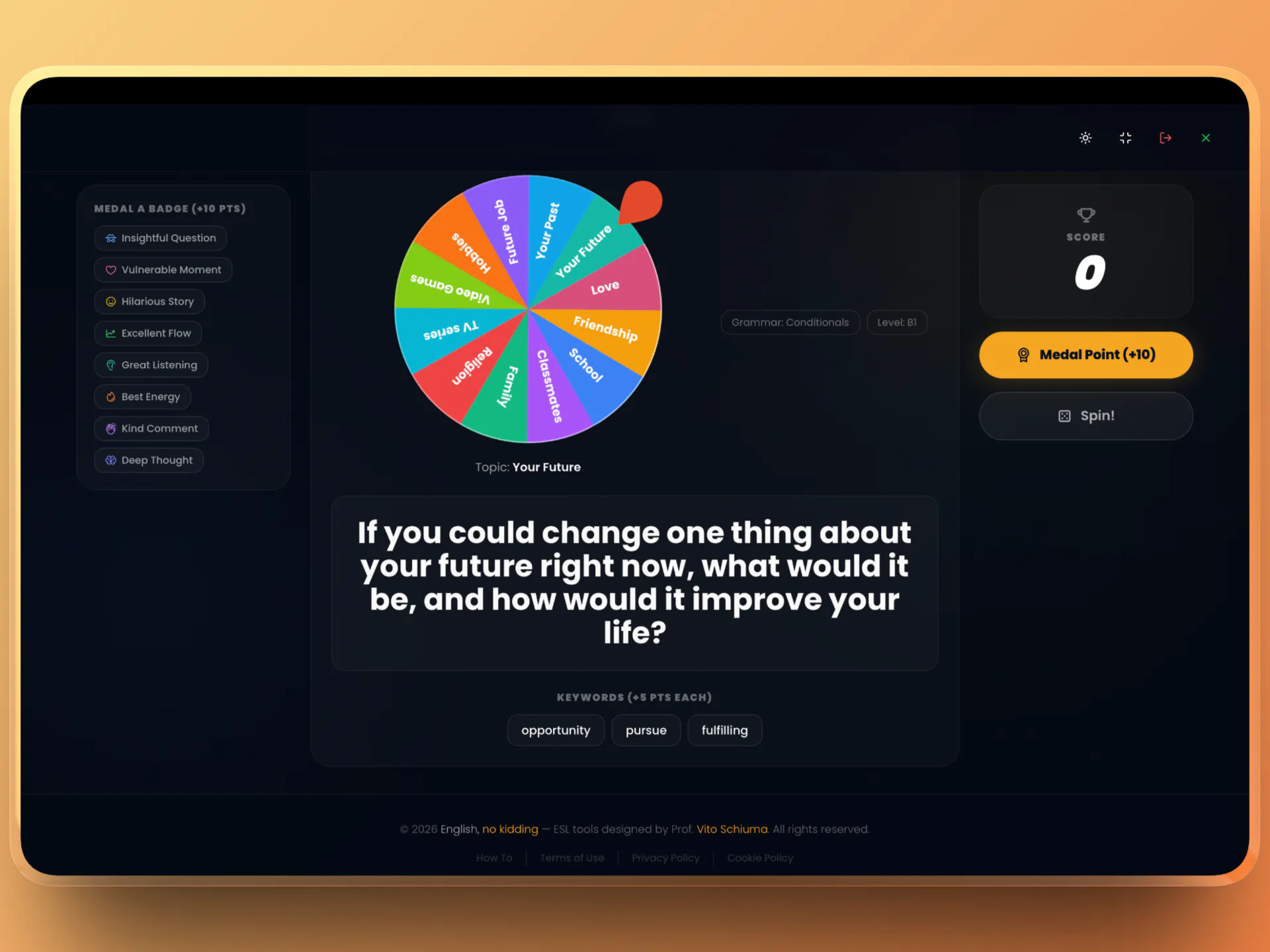 English No Kidding. AI fuelled ESL tools gallery image