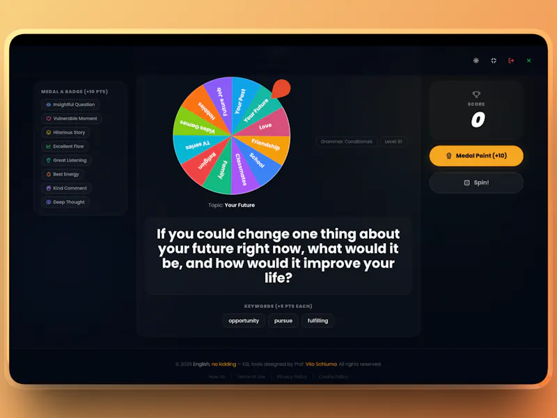 English No Kidding. AI fuelled ESL tools screenshot 6