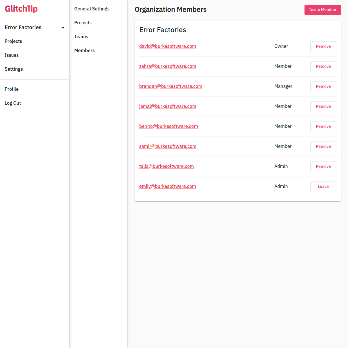 GlitchTip gallery image