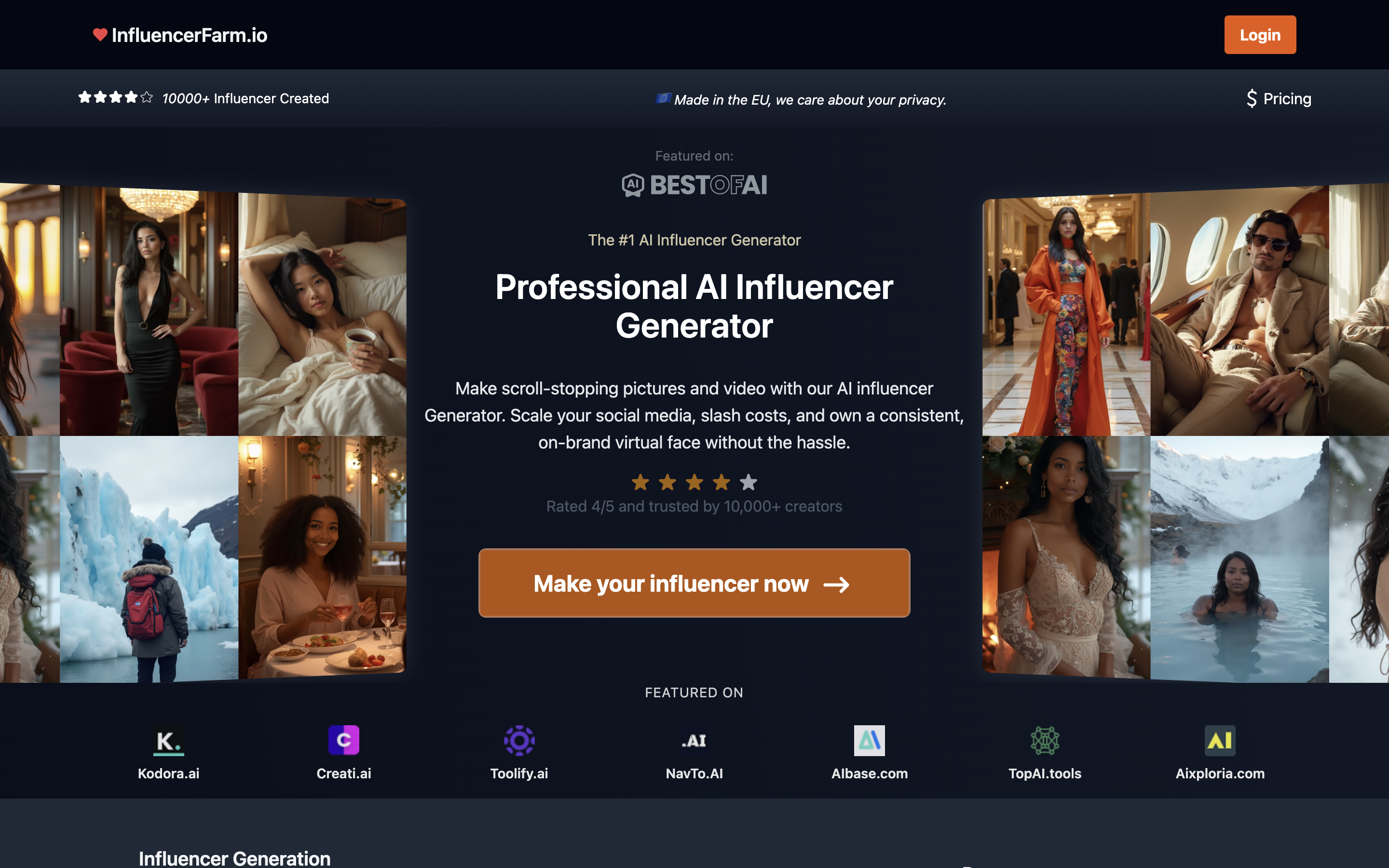 InfluencerFarm - AI Influencer Generator - Un generatore di influencer con supporto per video e immagini. media 1