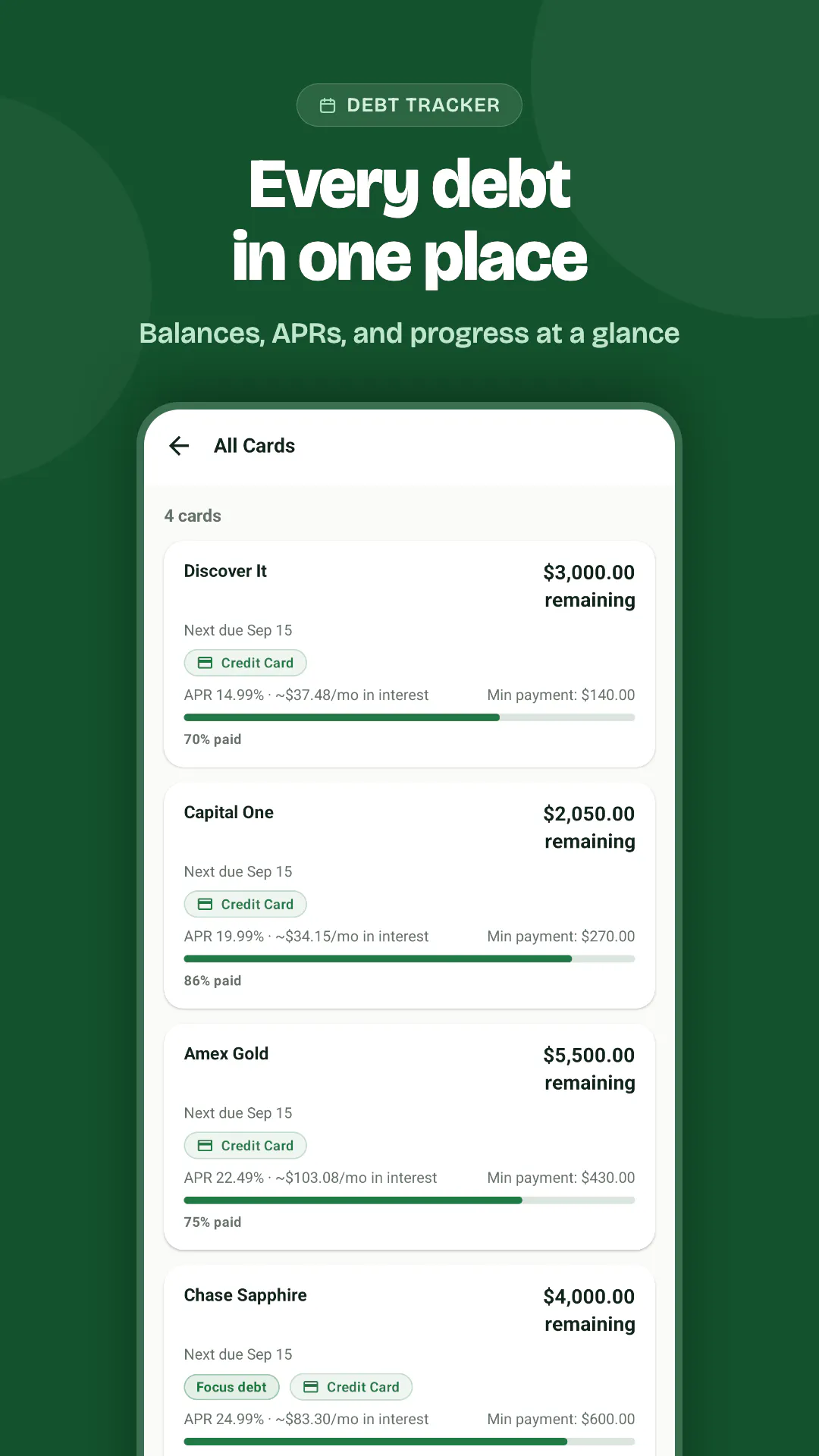 Debt Tracker: Payoff Planner gallery image