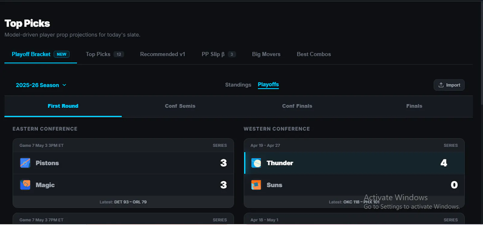 NBA Betting Management screenshot 2