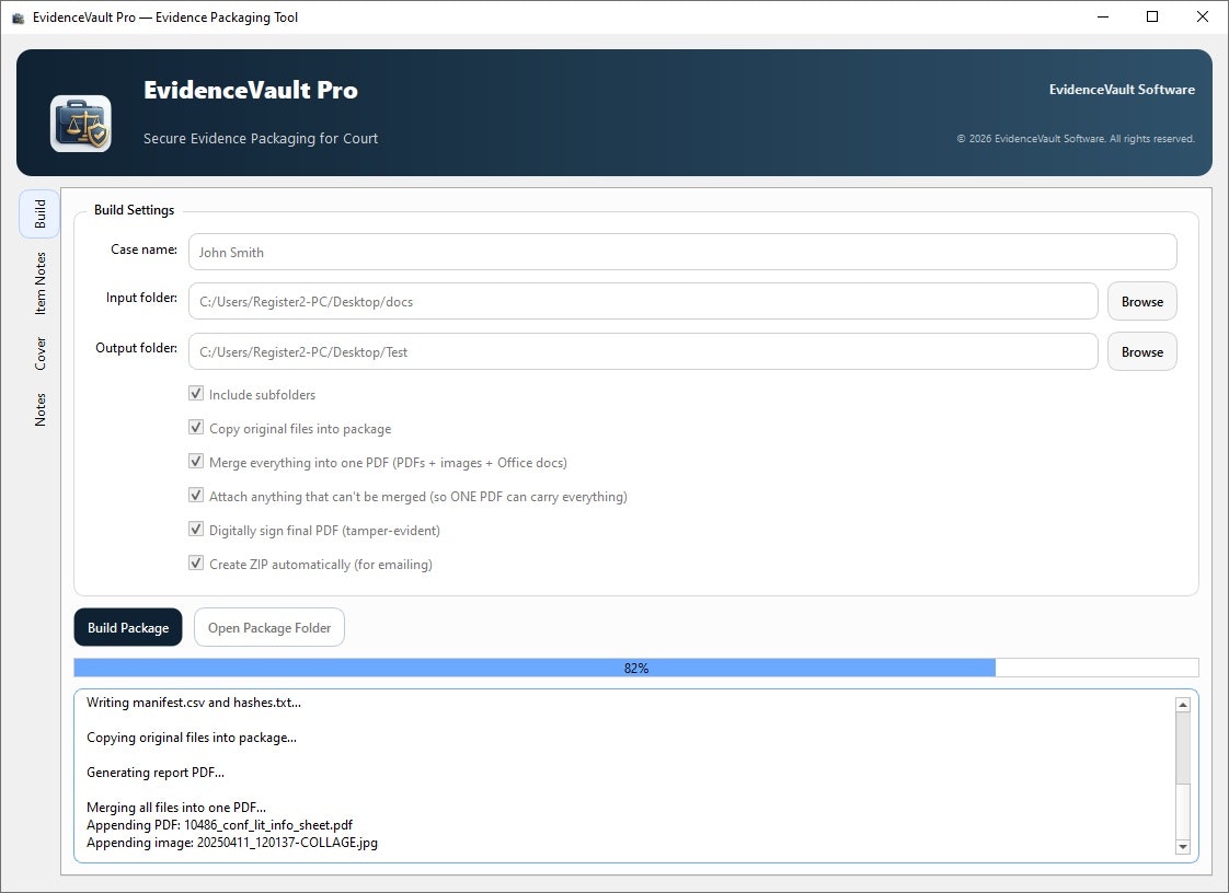EvidenceVault Pro - Screenshot 5 showing product features and functionality