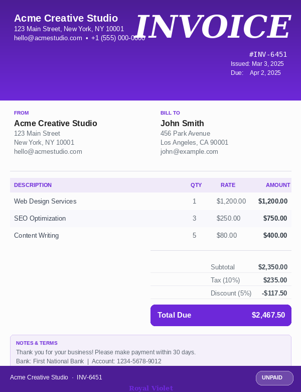 InvoicePro Invoice Generator gallery image
