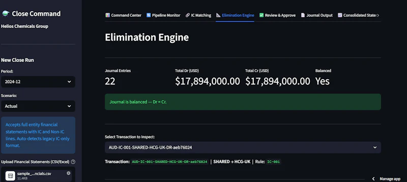 Finance Close Command Center screenshot 4